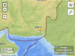 Illustration for article titled 7.7 magnitude quake in Pakistan just created a new island